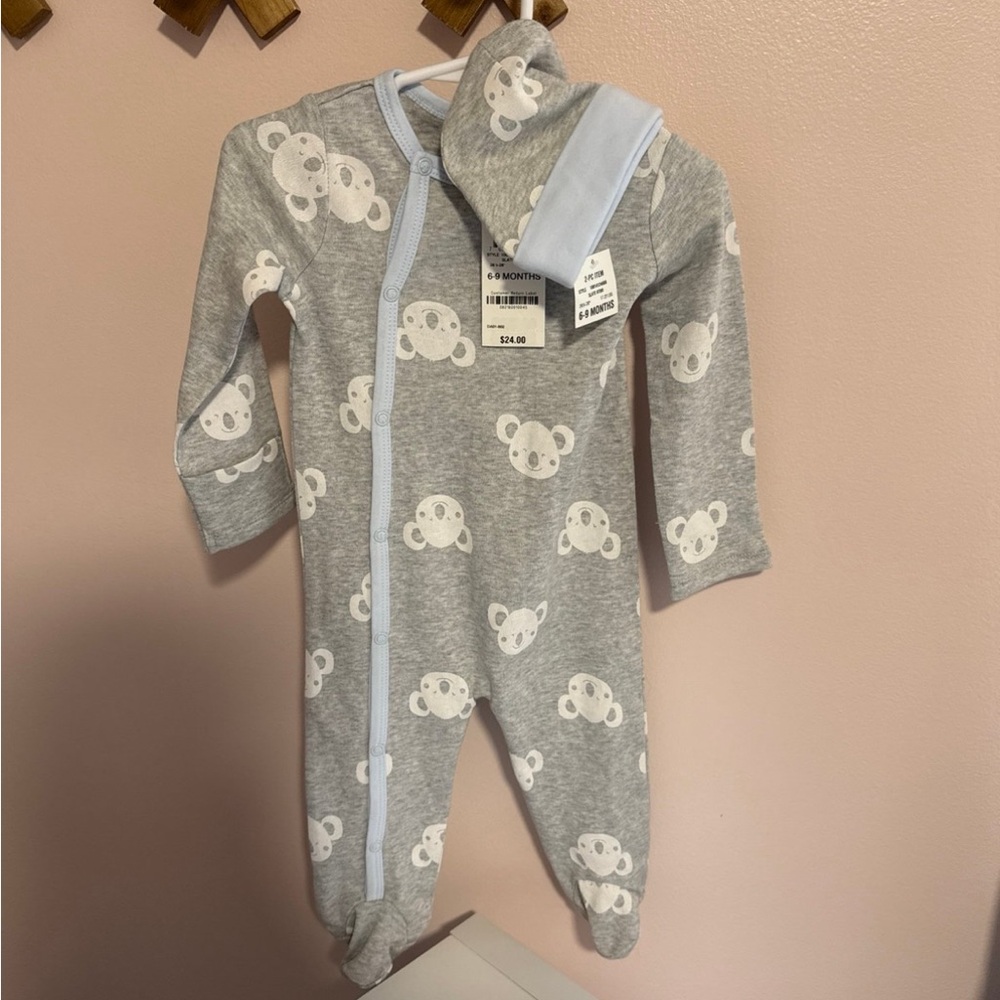 First Impressions Koala Baby One-Piece Footie with Matching Hat